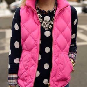 J. Crew ✨ Hot Pink Puffer Vest